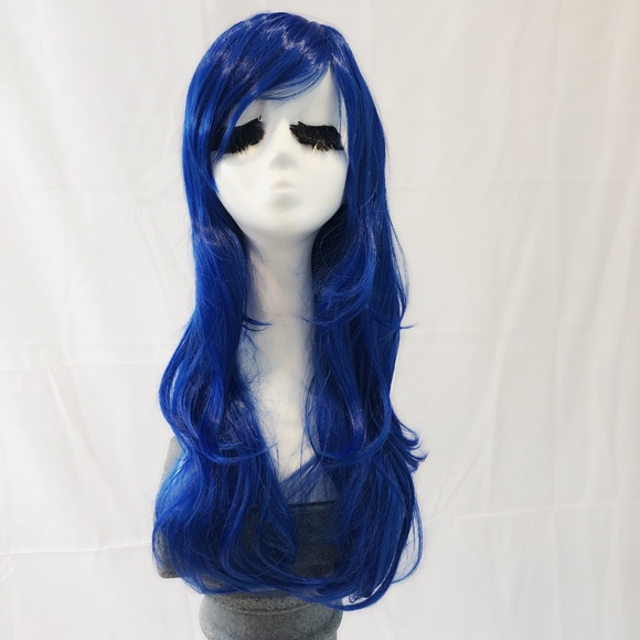 NWT royal blue wavy wig adjustable long cosplay main image 7